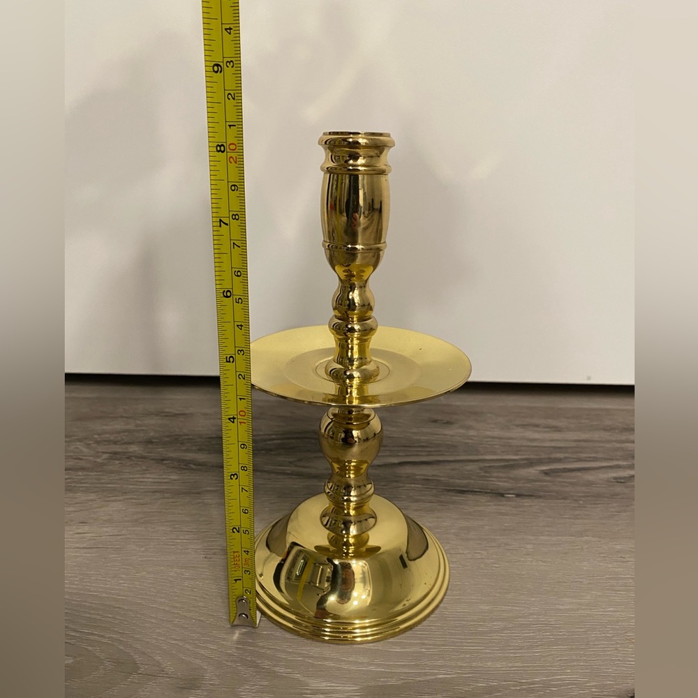 VINTAGE BALDWIN Solid Brass Candlestick Forged in America - Picture 2 of 7